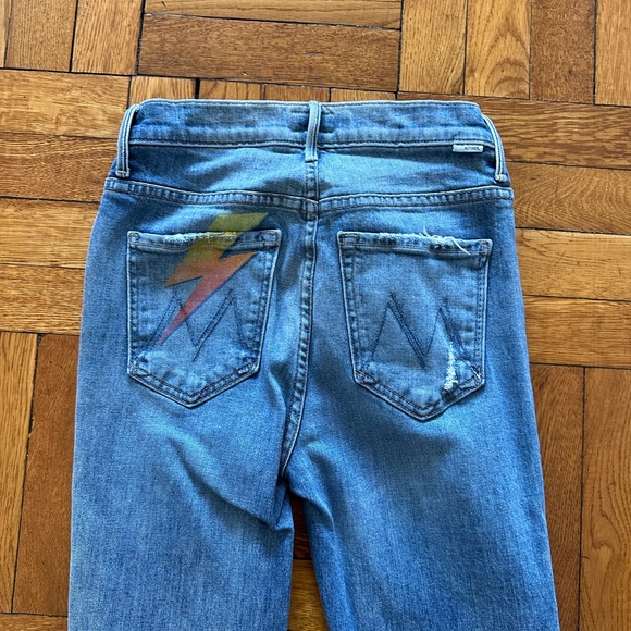 MOTHER stunner ankle fray lightning bolt sz 25 - Picture 6 of 7